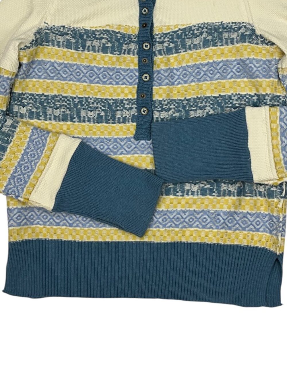 Free People We The Free To The Woods Henley Sweater S Light Combo Thermal - Picture 13 of 16